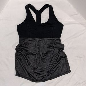 Lululemon Flowy Black/Grey Racerback top